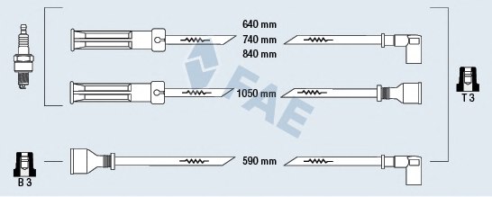 FAE 85380 Ignition Cable Kit